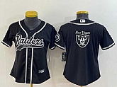 Youth Las Vegas Raiders Black Team Big Logo With Patch Cool Base Stitched Baseball Jersey,baseball caps,new era cap wholesale,wholesale hats